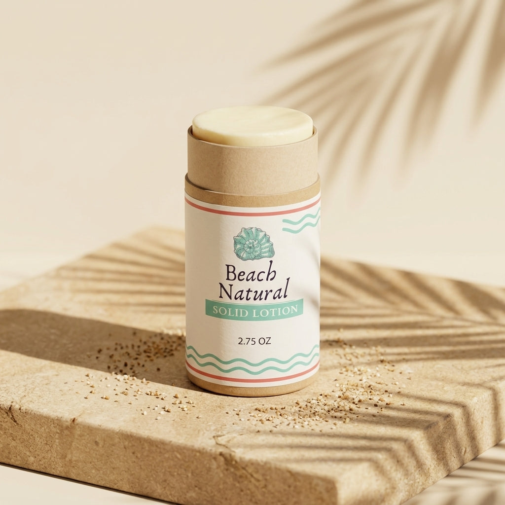 Solid Lotion Bar All Natural Skincare - Beach Natural