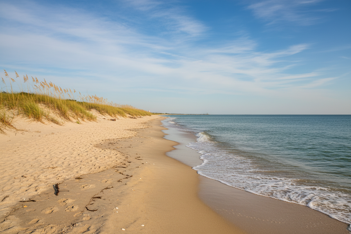 peaceful sandy north carolina beach